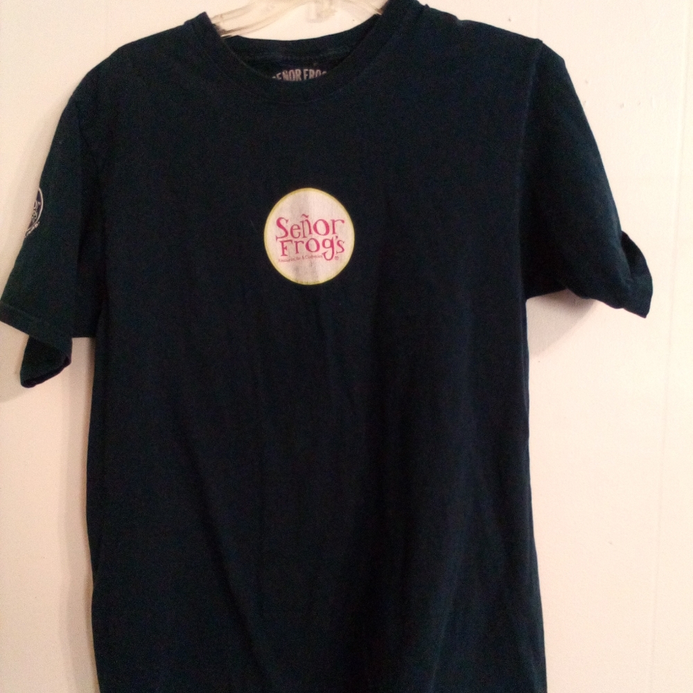 M Black Senor Frogs T-shirt